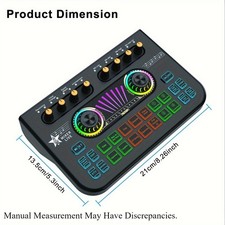 Professional Long-Lasting Podcast-Friendly Professional Audio Mixer & Sound Card picture