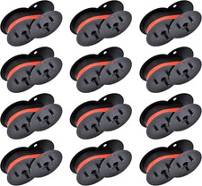 Calculator Ribbon Red/Black, 12 Pack, 18Ft X 0.5 In, Twin Spool picture