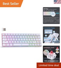 DK63 60% Wireless Mechanical Gaming Keyboard | Bluetooth/2.4G/Wired | RGB Bac... picture