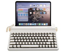 YUNZII QL75 Retro Typewriter Hot Swap RGB Keyboard (White, Cocoa Cream V2) picture