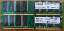 Crucial CT12864Z335.K16TY PC2700 1GB DDR Desktop RAM Tested Memory 2 PIECES. picture
