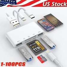 Memory Card Reader 5 in 1 USB 3.0 OTG Adapter SD Card Reader For iPhone/iPad LOT picture