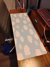 Blue & White Cloud Pattern Extended Desk Mouse Pad Computer Desk Mat picture