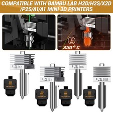 4Pack Hardened Steel Hotend Kit for Bambu Lab A1 A1 Mini 0.2 0.4 0.6 0.8mm Nozzl picture