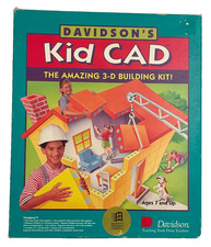 Vintage Davidson's Kid Cad 3-D Building Kit Software 3.5
