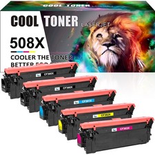 5 Set CF360X CMYK ColorSet Toner Fits for HP 508X Enterprise M553x M553dn M553dh picture