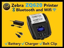 ✅Zebra ZQ620 Barcode Printer, WiFi, Bluetooth w/ Battery, Charger, Belt Clip🔥⭐ picture