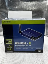 LINKSYS WIRELESS-G PRINT SERVER 2.4GHz USB 2.0 MODEL #WPS54GU2 LOT OF 2 picture