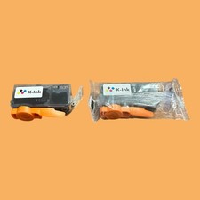 K Ink C225 BK Black Ink Cartridge Canon Pixma iP MG MX 2 Pack picture