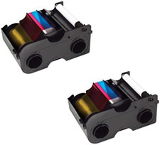 Printer YMCKO Color Ribbons for DTC1000 and Dtc1250E - 2 Pack Bundle picture