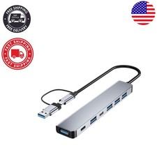 7-in-1 USB C Hub - 5Gbps Fast Data Transfer for Mac & PC - Sleek Aluminum Design picture