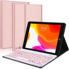 iPad 10.2 8th 7th Generation 2019 Keyboard Case,BORIYUAN 7 Colors Backlit Detac picture