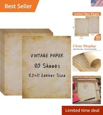 Letter Size Aged Decorative Paper - 80 Count 8.5