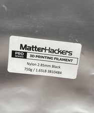 MatterHackers PRO Series Nylon 3D Printer Filament BLACK 2.85mm 750g NEW SEALED picture