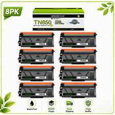 8PK GREENCYCLE TN850 Black High Yield Toner Cartridge Fit For L5900DW HL-L6200DW picture