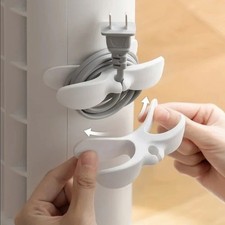 4Pc Appliance Cord Wrap Cable Organizer Winder for Kitchen Tidy Holder Clips ABS picture