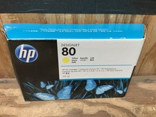 HP 80 DesignJet Yellow Ink Cartridge 175ml C4873A Genuine OEM Sealed EXPIRED picture