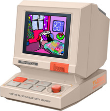 Divoom Minitoo Retro Pc-Style Computer Speaker, Pixel Screen with DIY Faces picture