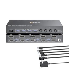 Professional 2-Monitor KVM Switch - USB 3.0 Ports with 8K and 4K Support picture