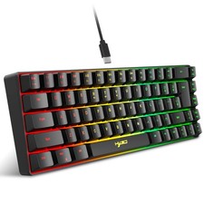 68 Keys Gaming Keyboard USB Wired Portable 20 RGB Backlight Keyboard for Windows picture
