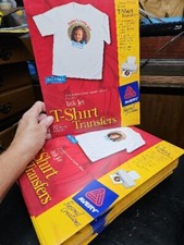 22 Avery Fabric Transfers Inkjet Printers 8 1/2 x 11 White 12 Packs 264 pc. picture