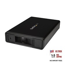 StarTech 3.5in SATA HDD Hard Drive Enclosure Black USB 3.0 / eSATA (Trayless) picture