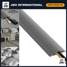 6ft Floor Cord Cover - Cable Management Channel, Prevent Trip Hazards, Gray picture