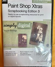 Paint Shop Xtras Scrapbooking Edition 3 PC CD-ROM 2004 Creating Digital Layouts picture