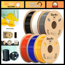 6KG PETG 3D Printer Filament Bundle - 1.75mm Multi-Color Rolls: Black, White, Gr picture