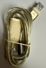 Vintage USB Extension Cable OEM Apple Logo Clear  VTG 3 Feet picture