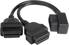 Right Angle OBD2 Splitter Y Cable 16-pin 12 Inch picture