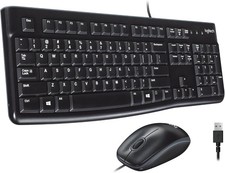 Logitech MK120 Full Size Wired Keyboard and Mouse Combo - Black picture