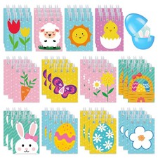 48 Pcs Mini Spiral Easter Notepads Set for Kids with Designs Top...  picture