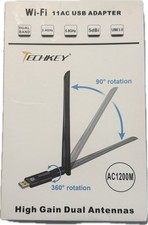 TECHKEY High Gain 5dbi  Dualband WiFi USB 3.0 Adapter AC1200 PKG141 picture