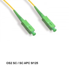 Kentek 20 Meter SC/SC APC OS2 9 /125 Simplex Single-Mode Fiber Optic Cable OFNR picture