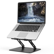 Gogoonike Adjustable Laptop Stand for Desk, Metal Riser Classic Black picture