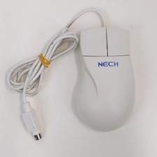NECH IdealMouse Vintage PS2 Ball Computer Mouse White Wired Two Button Retro PC picture