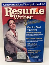 IMSI/Design Resume Writer Deluxe vintage PC software 2004 sealed NEW picture