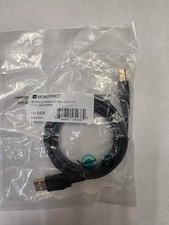 6ft USB 2.0 A Male to B Male 28/24AWG Cable - (Gold Plated) - BLACK 5438 picture