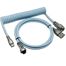 USB C Coiled Keyboard Cable 1.5 Ft Coil 3 Ft Extension Detachable Aviator picture