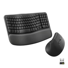 New Sealed Logitech Ergonomic Wave Keys Keyboard&Lift Vertical Mouse Combo picture