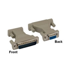 [x10] DB25 Male to DB9 Female AT Modem Adapter Converter RS-232 Shielded Molded picture