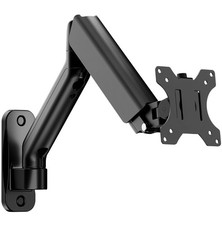 monTEK Single Monitor Wall Mount, Full Motion Spring Arm for 17-32