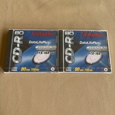 Verbatim DataLifePlus Premium CD-R 80 Min 700MB Recordable Disc 2 New Sealed picture