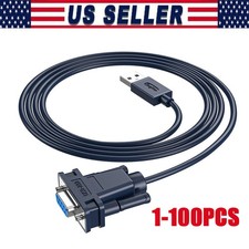 USB to RS232 Adapter with FTDI Chipset, 3ft USB 2.0 Male to RS232 Female DB9 Lot picture