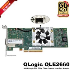 Dell QLogic QLE2660L-DEL 16Gb FC SFP+ Single Port Low Profile HBA 4MNKF TC40H picture