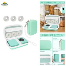 Label Printer Case with 3 Thermal Labels for Phomemo D30 D35, Green picture
