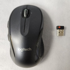Logitech M510 Wireless Mouse W/ USB Reciever Tested/Works Black Gaming Mouse picture
