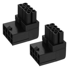 2PCS ATX 8 Pin 90 Degree Angled GPU Power Adapter picture