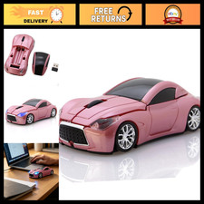 Wireless Car Shape Optical Mouse USB 2.4GHz for PC Laptop - Pink Color picture